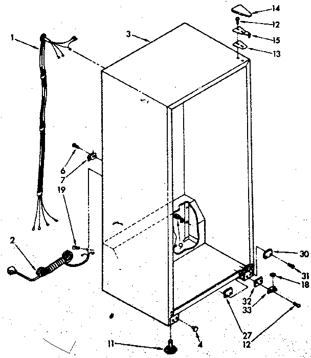 Kenmore 1068260310 cabinet parts diagram