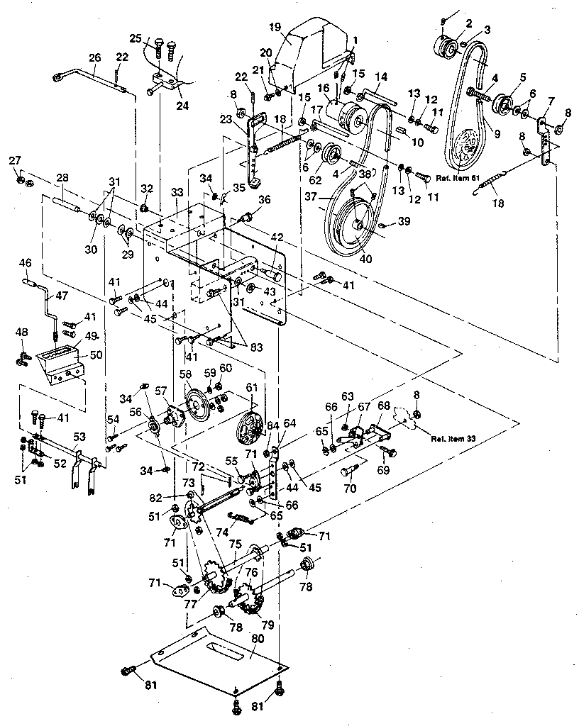 Craftsman 536885400 drive assembly diagram