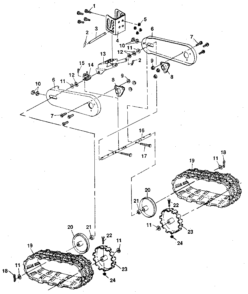Craftsman 536885400 track assembly diagram