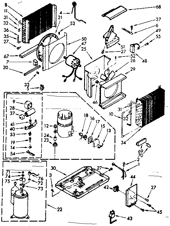 Kenmore 10673021 unit parts diagram