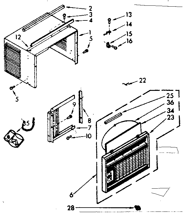 Kenmore 10673021 cabinet parts diagram