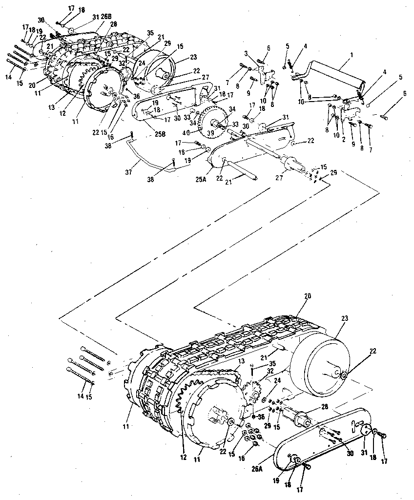 Craftsman 536885010 track assembly diagram