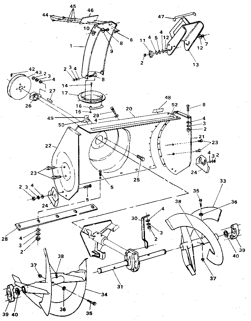 Craftsman 536885010 auger housing assembly diagram