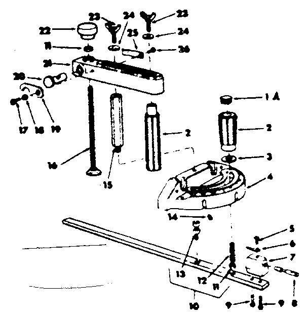Craftsman 113298240 miter gauge assembly diagram