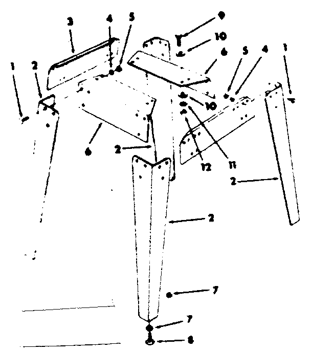 Craftsman 113298240 leg set diagram