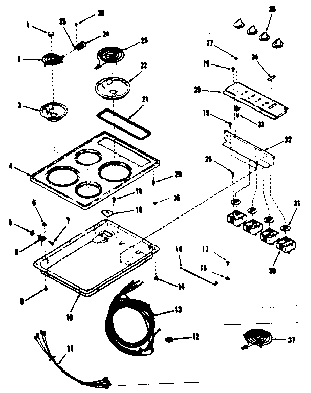 Kenmore 9174348212 cooktop diagram
