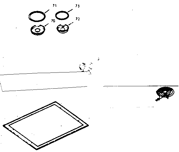 Kenmore 9174368213 optional porcelain pan and chrome ring kit diagram
