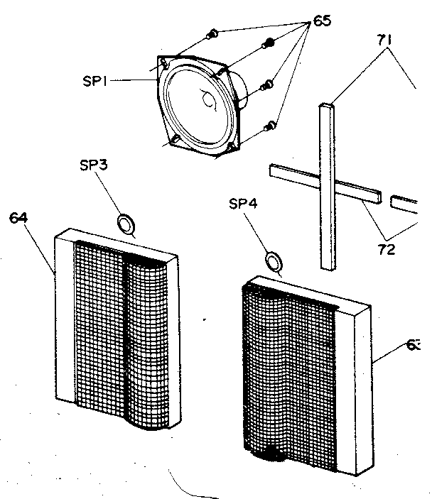LXI 56421942450 front panel assembly diagram