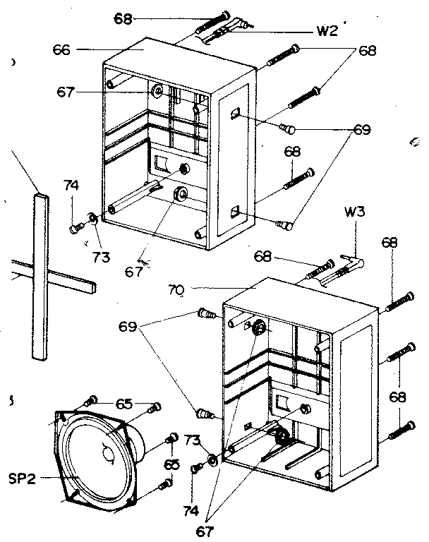LXI 56421942450 speaker back lid assembly diagram