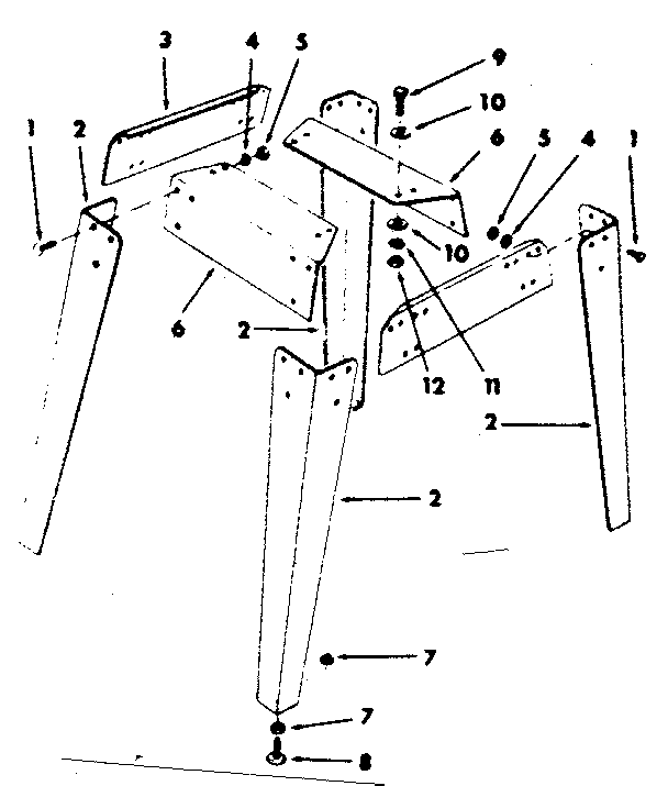 Craftsman 113226830 legs diagram