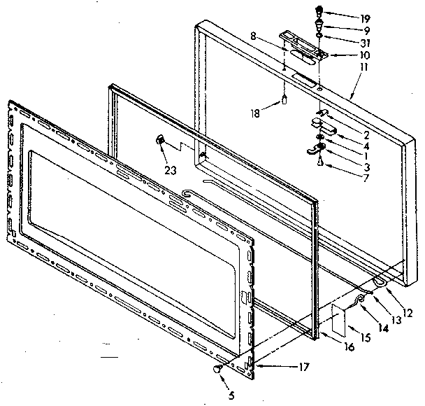 Kenmore 1988162515 door parts diagram