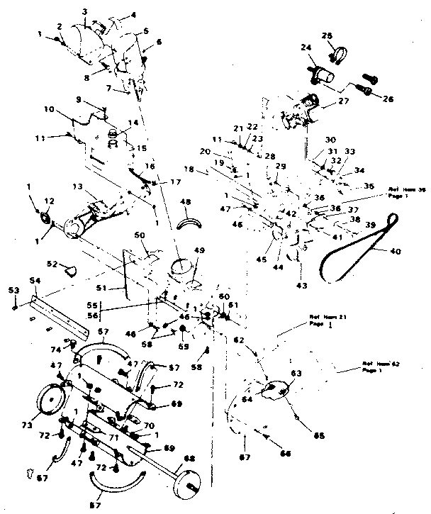 Craftsman 536883400 auger housing assembly diagram