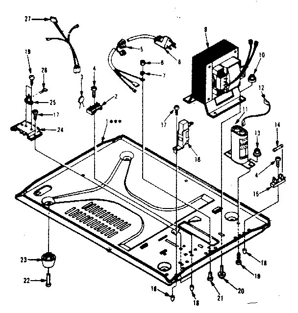 Kenmore 5648888621 microwave parts diagram