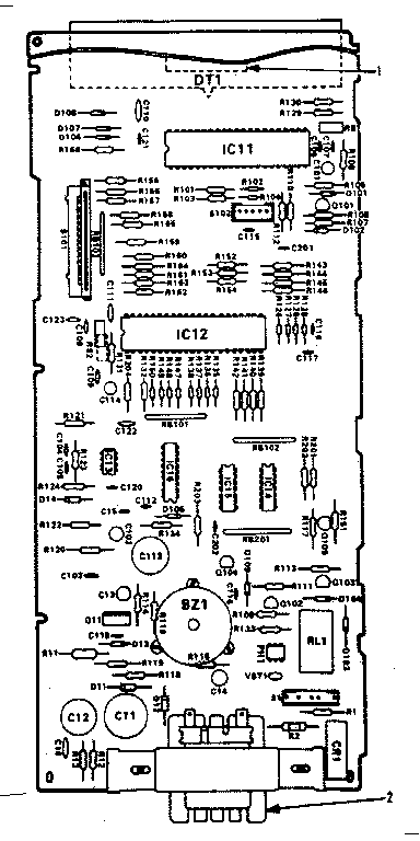 Kenmore 5648888621 power and control circuit board (part no. 12988) diagram