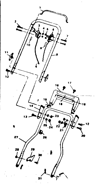 Craftsman 536375600 handle assembly diagram