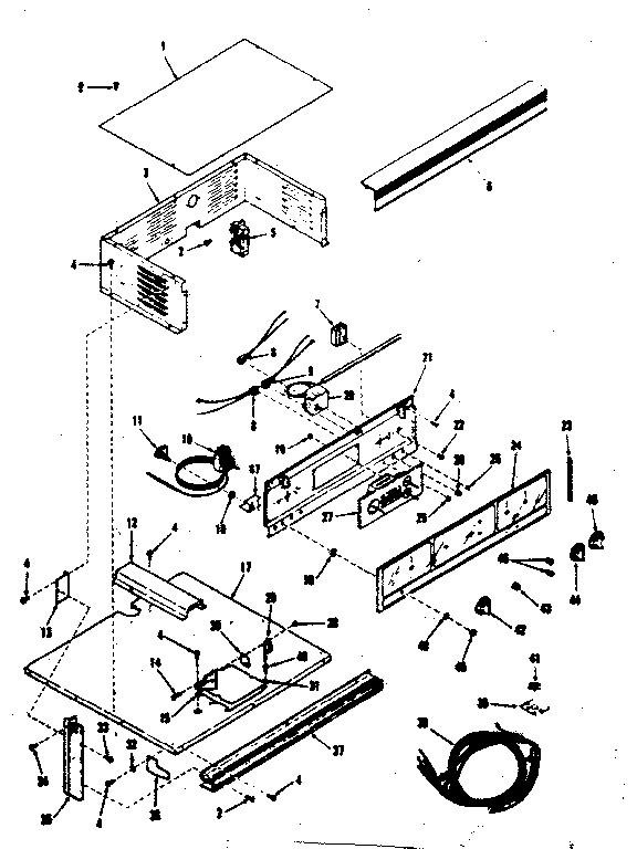 Kenmore 2784298492 control panel section diagram