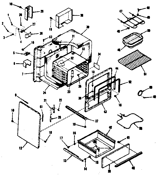 Kenmore 9116208512 body section diagram