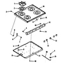 Kenmore 9117808512 main top section diagram