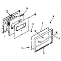 Kenmore 9117808512 oven door section diagram