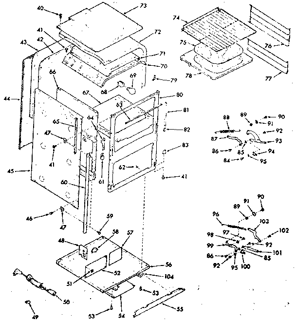 Kenmore 2783248292 body section diagram