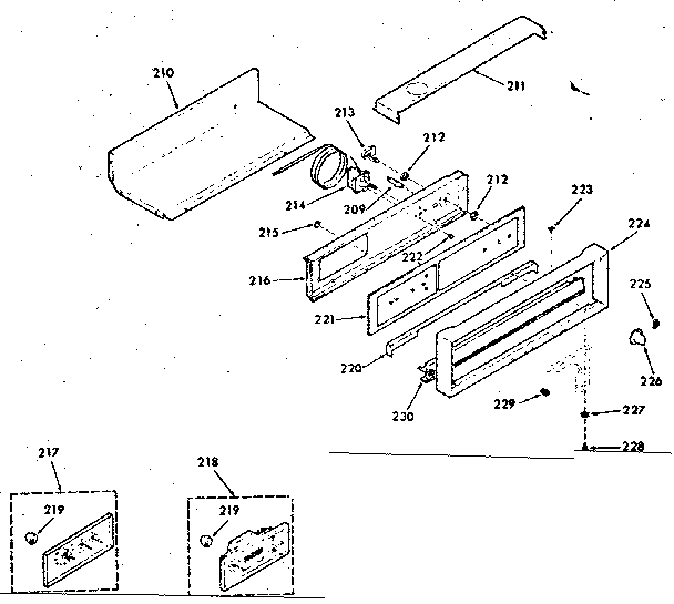 Kenmore 2783248292 control panel section diagram