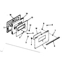 Kenmore 9116148610 oven door section diagram