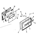 Kenmore 9116148610 oven door section diagram
