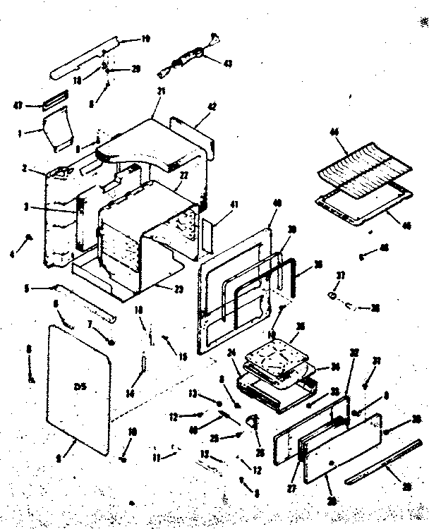 Kenmore 9116138610 body section diagram