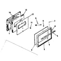 Kenmore 9116138610 oven door section diagram