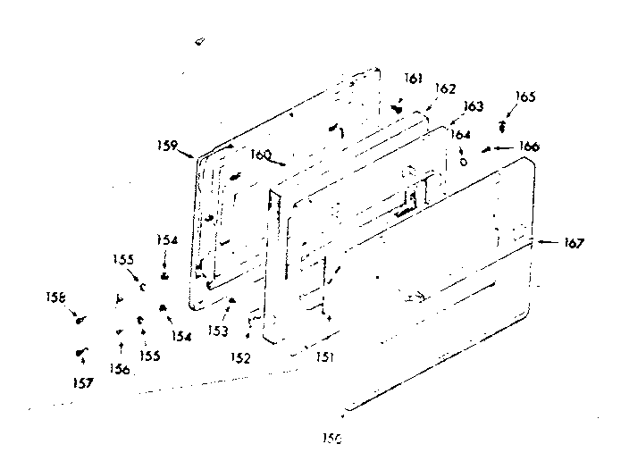 Kenmore 1033247891 visi-bake upper oven and lower broiler door diagram