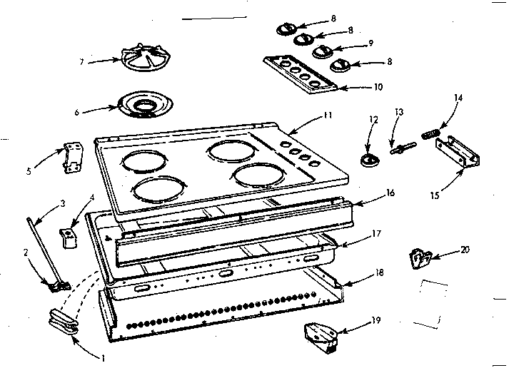 Kenmore 1037884524 maintop diagram