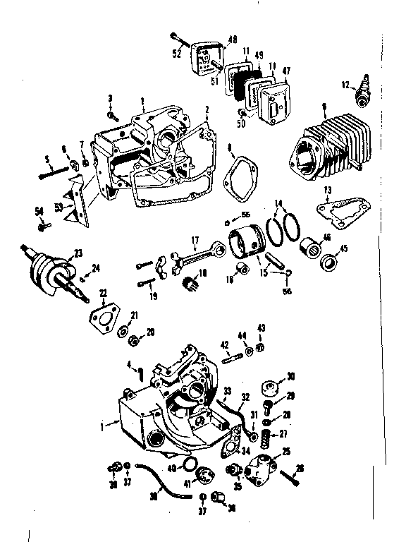 Craftsman 358350852 crankcase assembly diagram