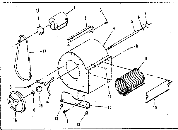 Kenmore 610742051 blower assembly diagram