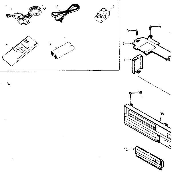 LXI 56453341550 front panel assembly and accessories diagram