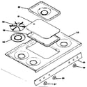 Kenmore 1197498610 cooktop section diagram