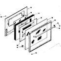 Kenmore 1197498610 (oven door model 119.7498610) diagram