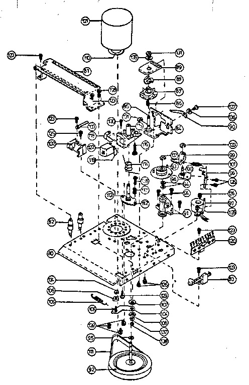 LXI 22050400 tape mechanism chassis diagram