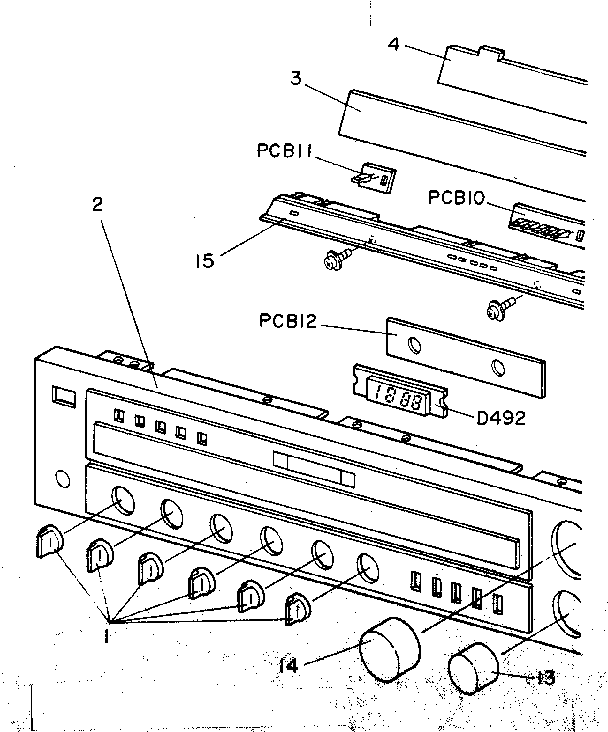LXI 56492582150 front panel assembly diagram