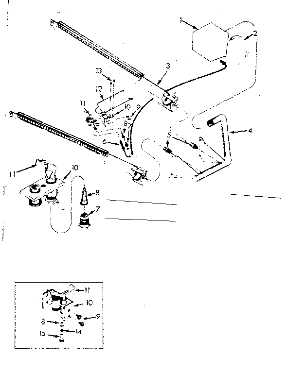 Kenmore 86776491 burner & manifold assembly diagram