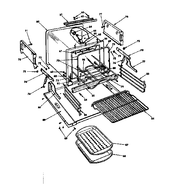 Kenmore 1554527700 oven parts diagram