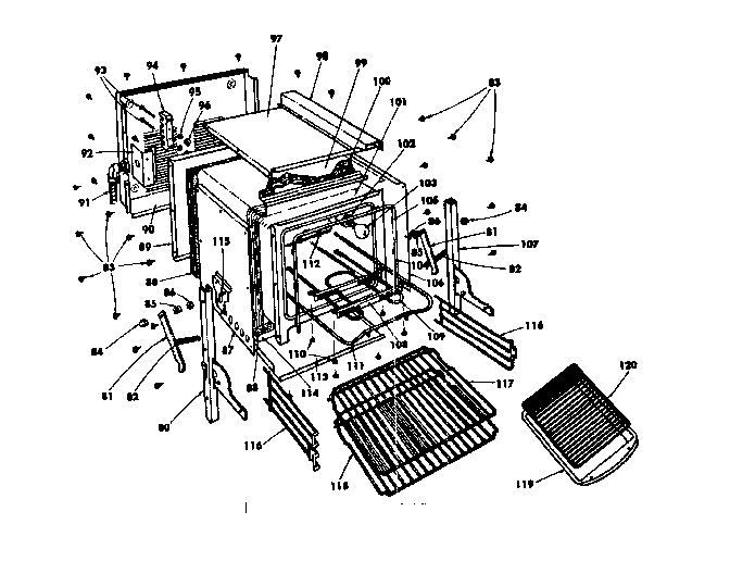 Kenmore 1554567390 oven parts diagram