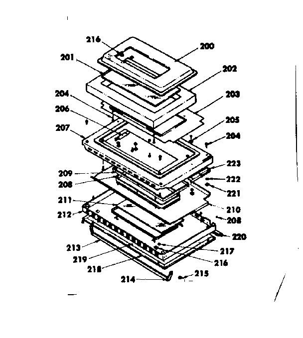 Kenmore 1554567390 oven door parts diagram