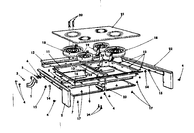 Kenmore 1554567590 glass top and housing diagram