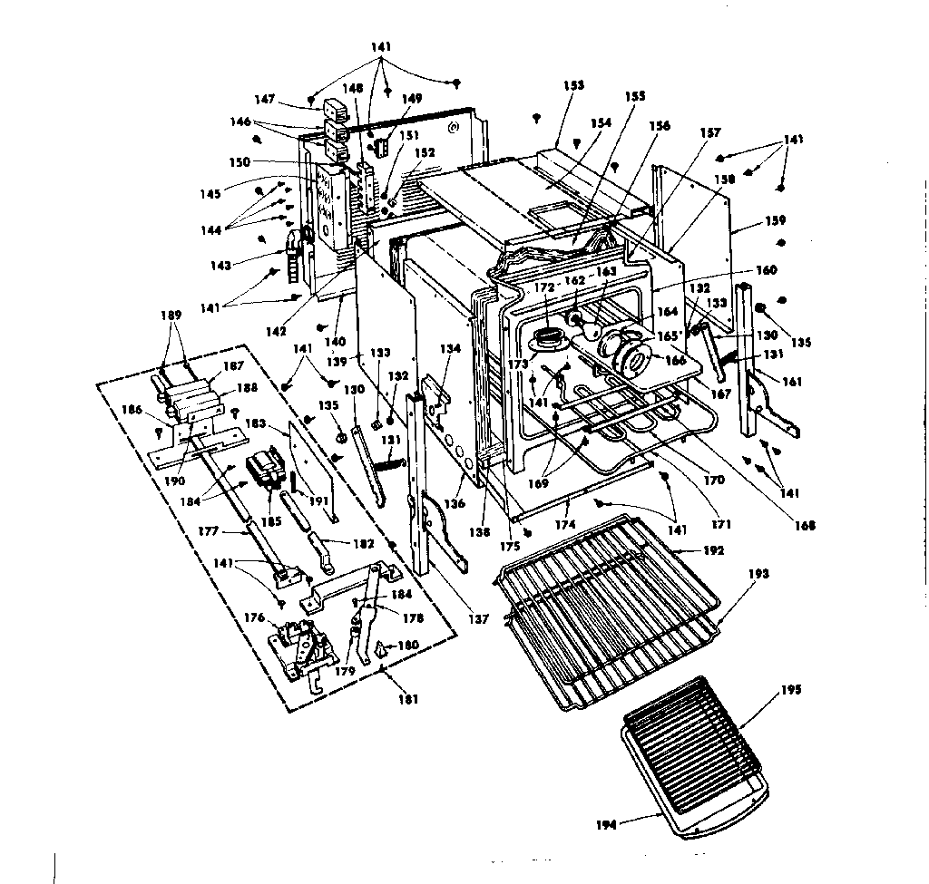 Kenmore 1554567590 oven parts diagram
