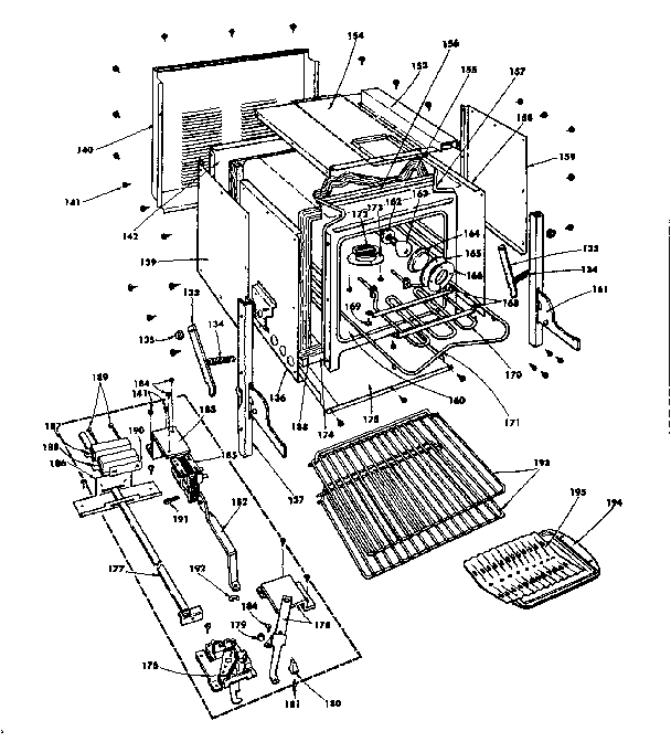 Kenmore 1554537690 oven parts diagram
