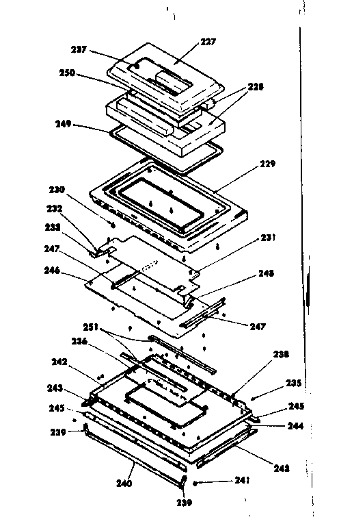 Kenmore 1554537690 oven door parts diagram