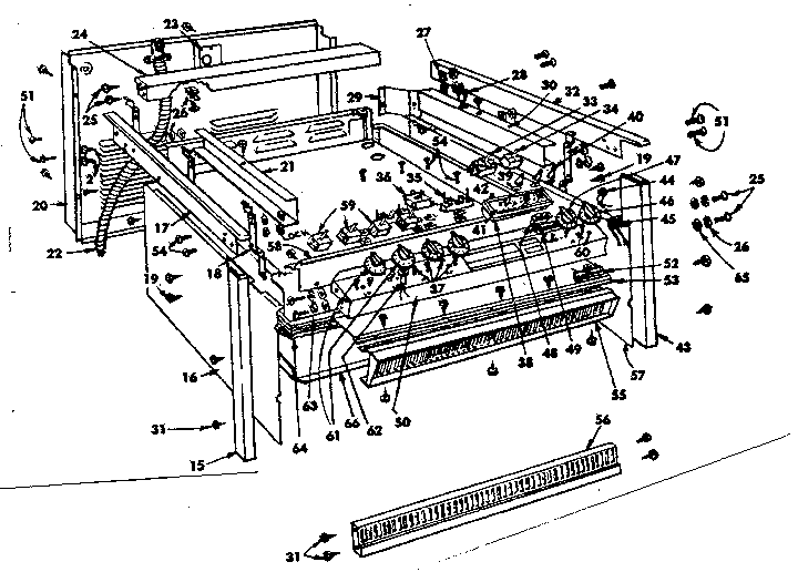 Kenmore 1554557300 top section and outer body parts diagram