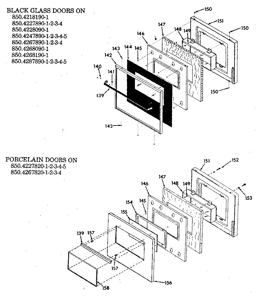 Kenmore 8504247892 door assembly diagram