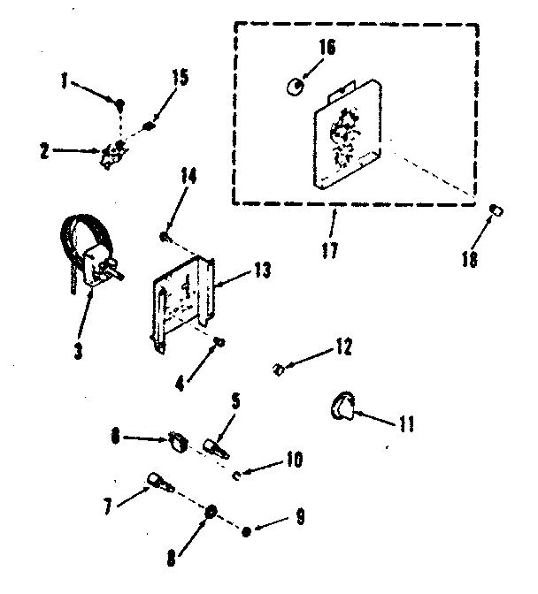 Kenmore 9117878311 lower oven control section diagram