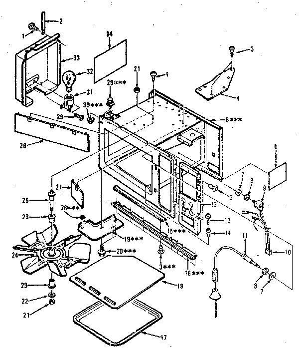 Kenmore 9117878311 cabinet parts diagram